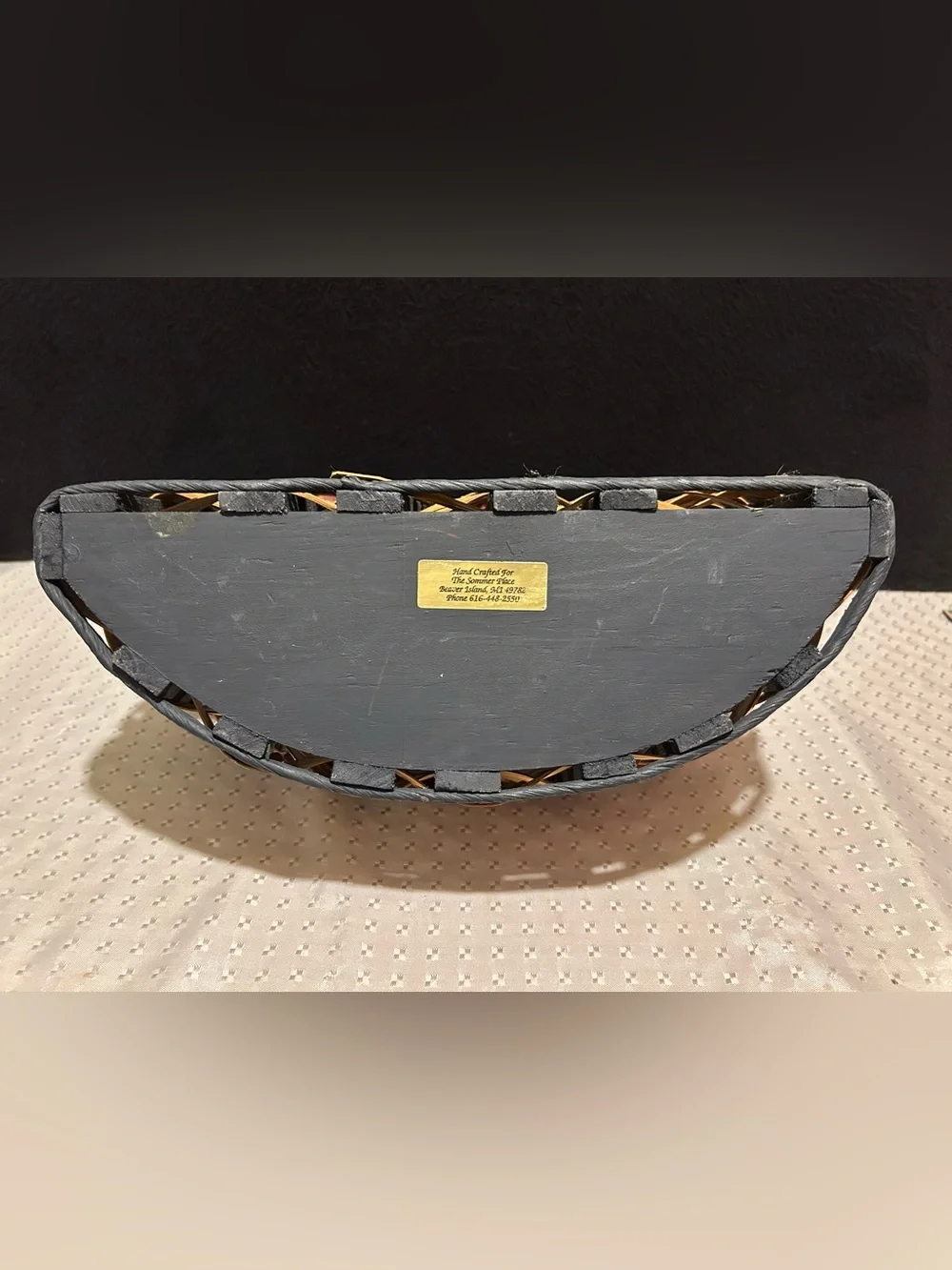 Handcrafted Basket Made In Michigan Free Standing Or Wall Hanging with Handle
